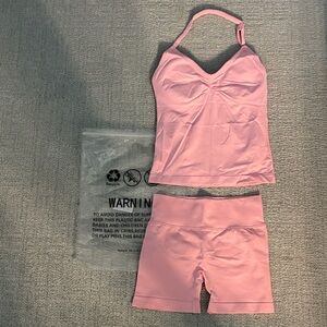 JUST OPENED NEVER WORN Pink Women's Gym Set
